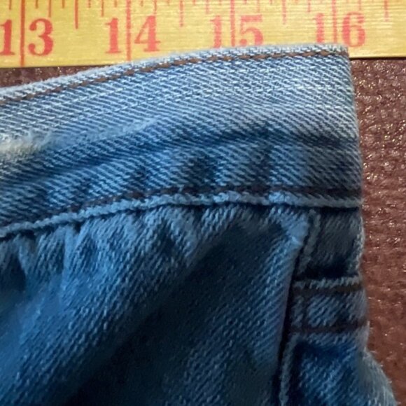 Y2K Boho Squeeze Jeans Womens 11/12 Floral Embroidered Wide Leg Distressed Denim - Picture 3 of 6